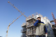building worker and construction