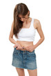 Photo: patient make an abdomen subcutaneous insulin syringe injection patient make an abdomen subcutaneous insulin syringe injection