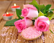 Roses, Sea Salt And Candles On... Roses, Sea Salt And Candles On...