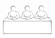 Illustrazione: podium with Jury, Management or press confenrence podium with Jury, Management or press confenrence