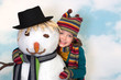 Photo: Loving the snowman Loving the snowman