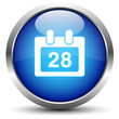 Kalender Button Blau