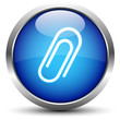 Büroklammer Button Blau
