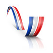 Abstract wave English and French flag