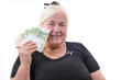 Seniorin mit Geld