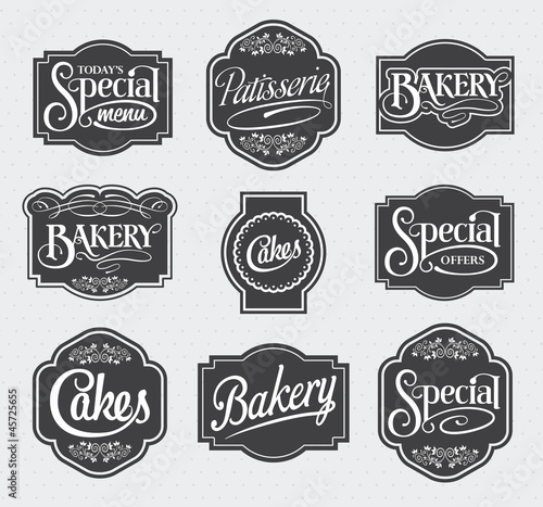 Vector: Vintage sign and label Vintage sign and label