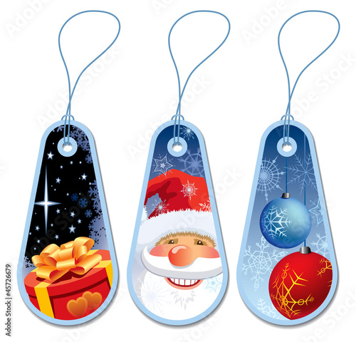 Vector: Christmas tags Christmas tags