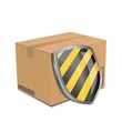ベクター、段ボール箱とセキュリティーの盾