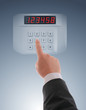 Hand dialling on keypad using touch screen interface