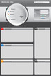 Gray website design template on dark background