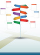 Diagram template of multidirectional pointers
