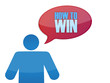 icon with a how to win message illustration