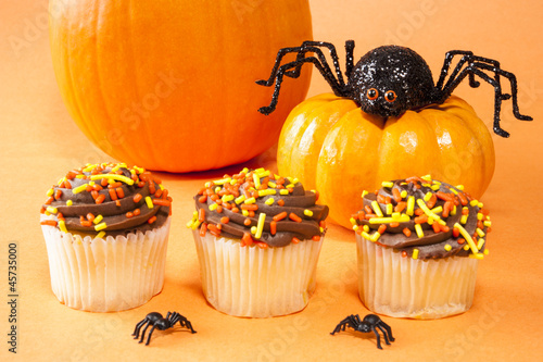 Photo: Halloween Cupcakes with Spiders Halloween Cupcakes with Spiders
