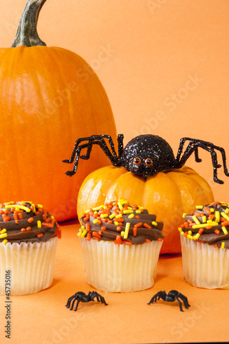 Photo: Halloween Cupcakes with Spiders Halloween Cupcakes with Spiders