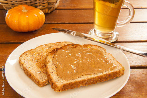 Photo: Toast with Cashew Butter Toast with Cashew Butter