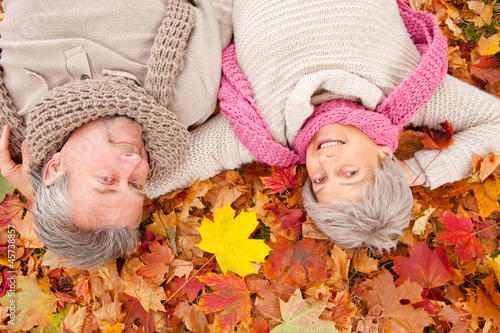 Photo: autumn spring love senior couple autumn spring love senior couple