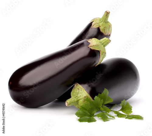 Photo: eggplant or aubergine and parsley leaf eggplant or aubergine and parsley leaf