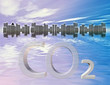 Illustration: City submerged due to increasing CO2 City submerged due to increasing CO2