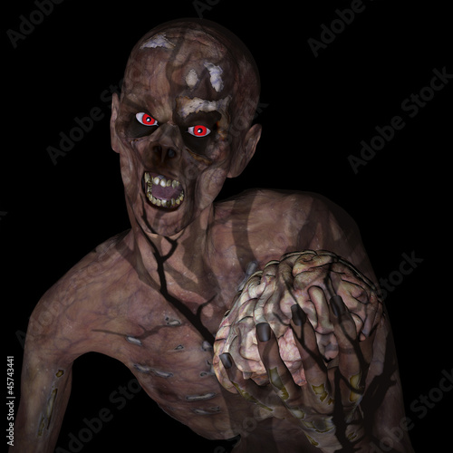 Illustration: Zombie Holding Brain Zombie Holding Brain