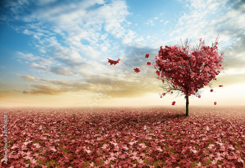 Illustration: Red heart tree Red heart tree