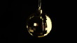 Christmas ornaments on black background