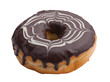 Donut topping with chocolate cream isolated