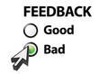 bad selected on a feedback question