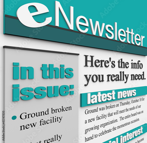 Illustration: eNewsletter Alert Issue Email Delivering News Updates eNewsletter Alert Issue Email Delivering News Updates