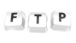 FTP written in black on white computer keys