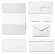 leaflet letter business card white blank paper template