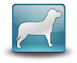 Light Blue 3D Effect Icon "Dog / K9 / Canine"
