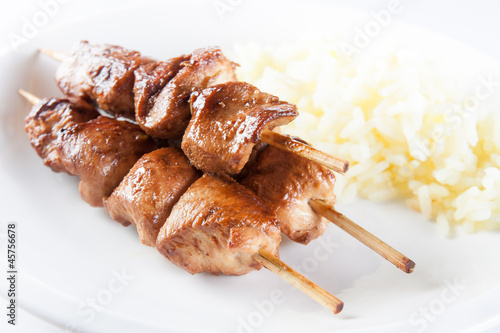 Photo: Marinated chicken skewers Marinated chicken skewers