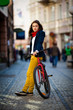 Girl biking