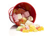 candy for the sint party in red bucket