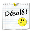 Message "DESOLE" (pardon excuses sourire carte merci mot gentil)
