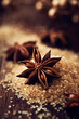 Star anise on brown sugar