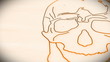 Human Skull structure animation illustration Shallow Depth of Fi