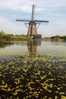 A traditional Dutch windmill in Kinderdijk Holland