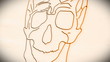 Human Skull structure animation illustration Shallow Depth of Fi