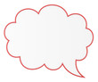 Blank chat bubble, 3d image with work-path