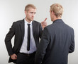 two businessmen discussing