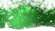 Snowfall - green background