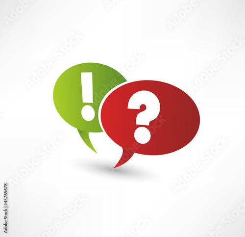 Vector: Question Mark And Exclamation Point Question Mark And Exclamation Point
