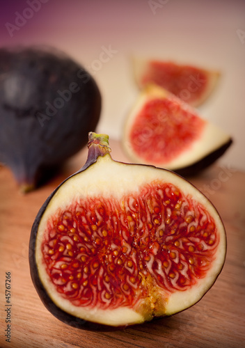 Photo: Ripe figs closeup Ripe figs closeup