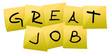 great job! post it illustration design