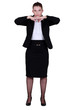 Woman stretching at the office