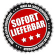 Button "Sofort Lieferbar" Rot/Schwarz/Silber