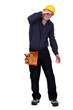 Tradesman being blinded by the light