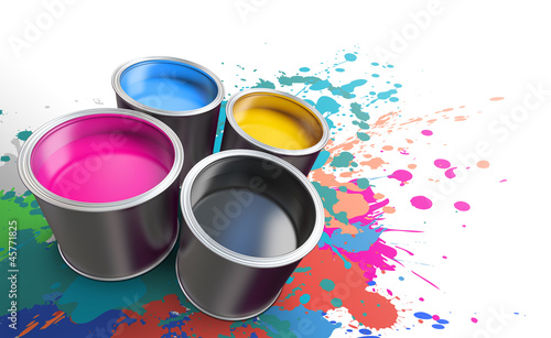 Illustration: paint buckets paint buckets