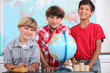 three boys at school